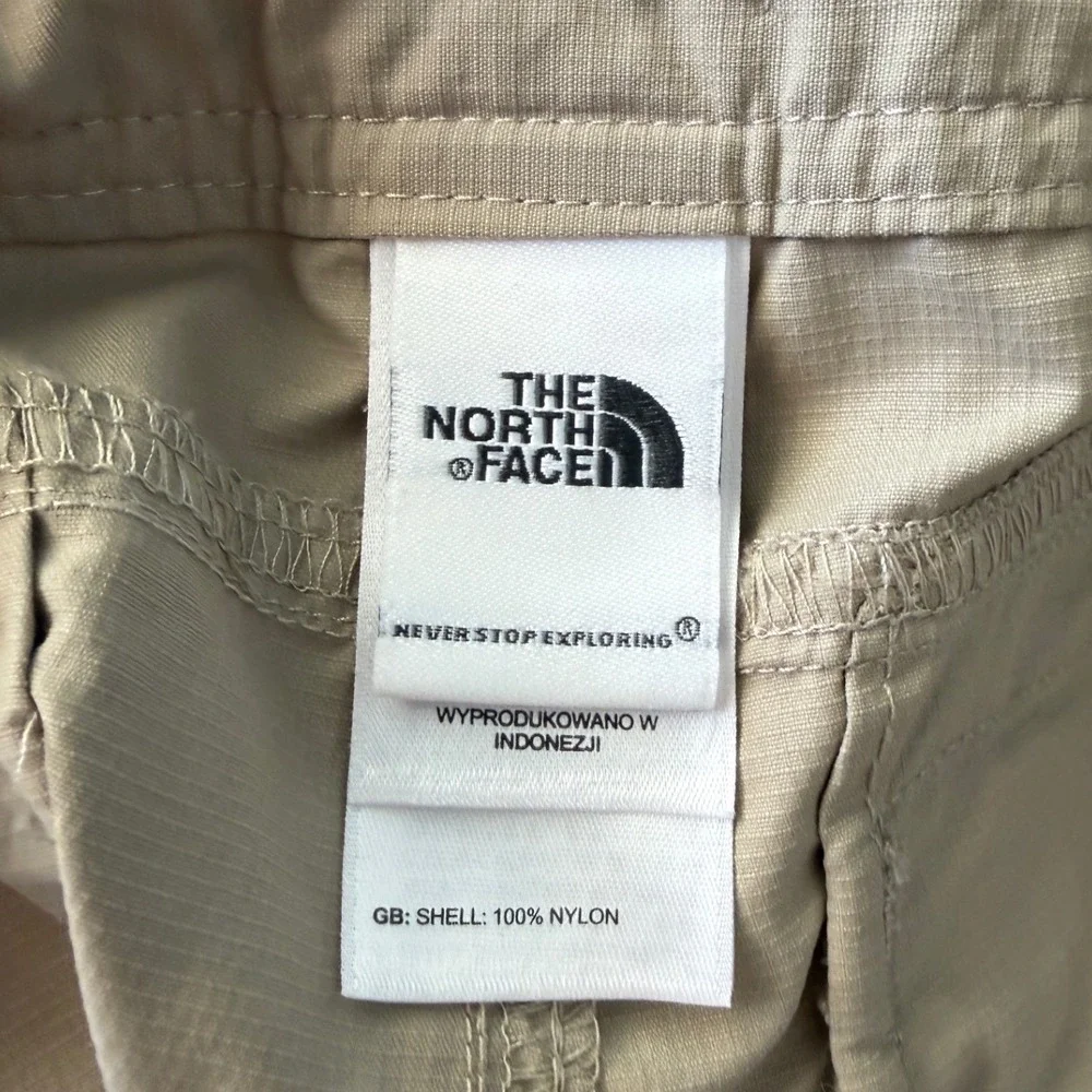 The North Face Womens Horizon Capri Hiking Pants Khaki Tan Nylon Size 10